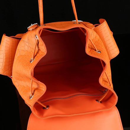 Load image into Gallery viewer, Arancia Imperiale Crocodile Leather Backpack