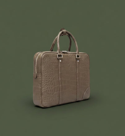 Load image into Gallery viewer, Moka Reale Nile Crocodile Leather Briefcase