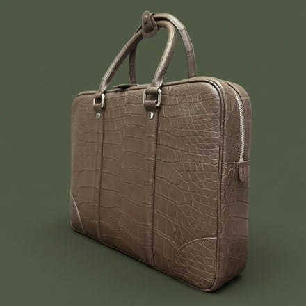 Load image into Gallery viewer, Moka Reale Nile Crocodile Leather Briefcase