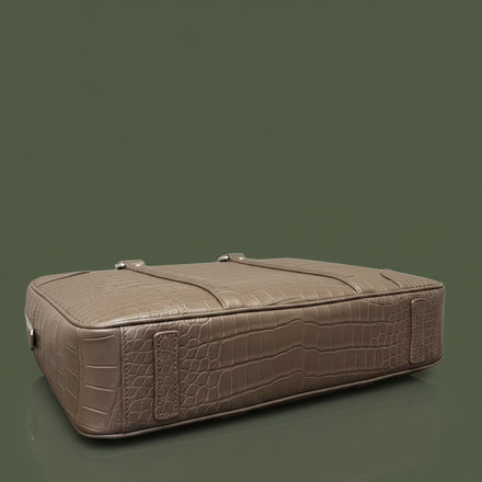 Load image into Gallery viewer, Moka Reale Nile Crocodile Leather Briefcase