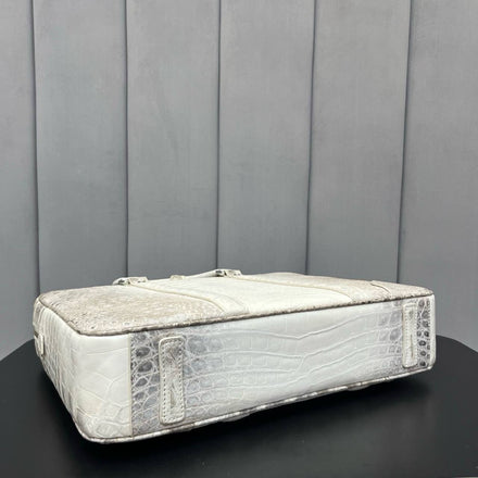 Load image into Gallery viewer, Perla Imperiale Croco Leather Briefcase