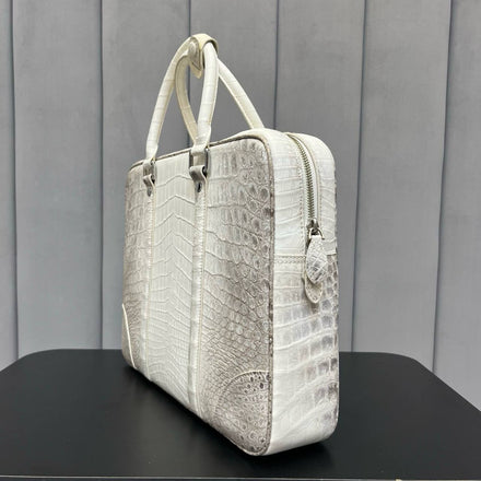 Load image into Gallery viewer, Perla Imperiale Croco Leather Briefcase