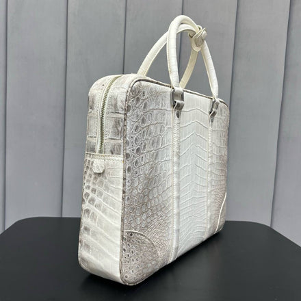 Load image into Gallery viewer, Perla Imperiale Croco Leather Briefcase
