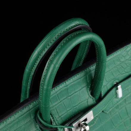 Load image into Gallery viewer, Smeraldo Reale Croco Leather Executive Tote