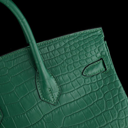 Load image into Gallery viewer, Smeraldo Reale Croco Leather Executive Tote