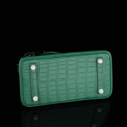 Load image into Gallery viewer, Smeraldo Reale Croco Leather Executive Tote