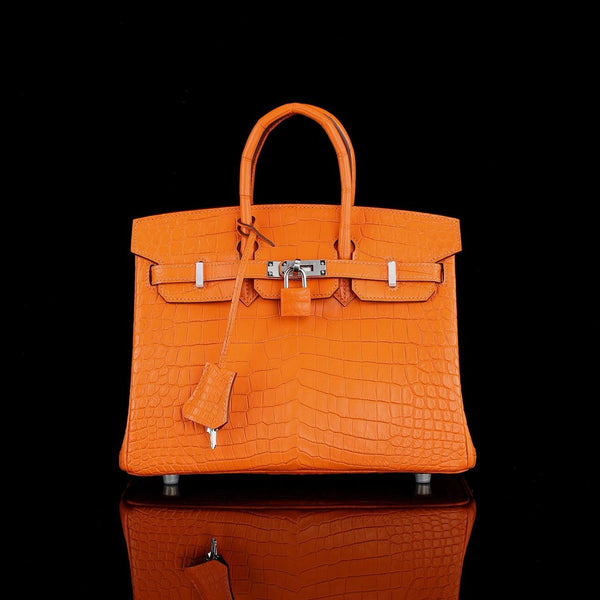 Arancio Ducale Croco Leather Executive Tote