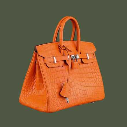 Load image into Gallery viewer, Arancio Ducale Nile Crocodile Leather Tote