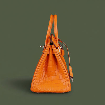 Load image into Gallery viewer, Arancio Ducale Nile Crocodile Leather Tote