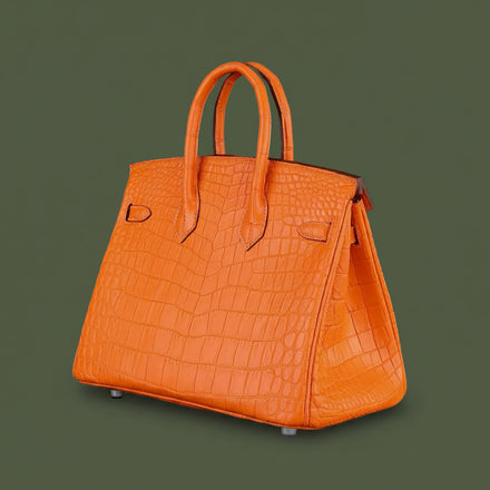 Load image into Gallery viewer, Arancio Ducale Nile Crocodile Leather Tote