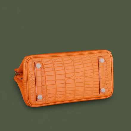 Load image into Gallery viewer, Arancio Ducale Nile Crocodile Leather Tote