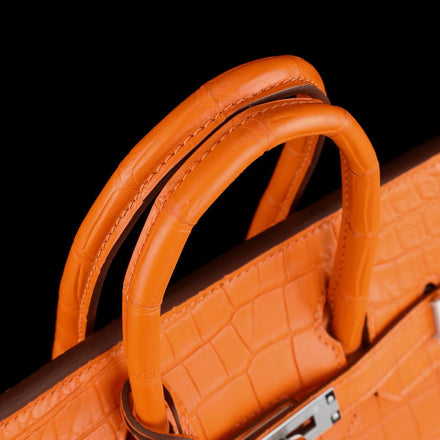 Load image into Gallery viewer, Arancio Ducale Croco Leather Executive Tote