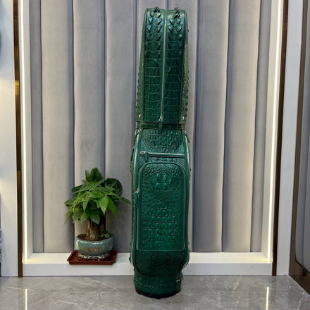 Load image into Gallery viewer, Verde Milano Croco Leather Golf Bag