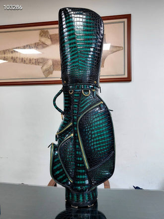 Load image into Gallery viewer, Smeraldo Venezia Croco Leather Golf Bag