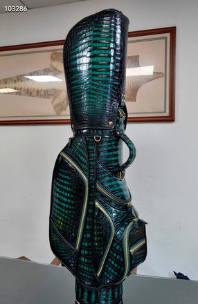 Load image into Gallery viewer, Smeraldo Venezia Croco Leather Golf Bag