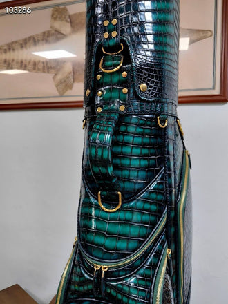 Load image into Gallery viewer, Smeraldo Venezia Croco Leather Golf Bag