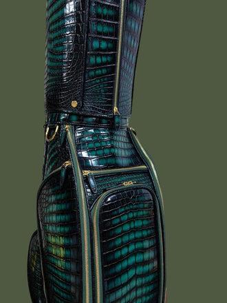 Load image into Gallery viewer, Smeraldo Venezia Nile Crocodile Leather Golf Bag