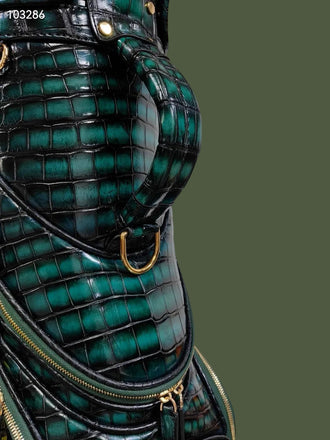 Load image into Gallery viewer, Smeraldo Venezia Nile Crocodile Leather Golf Bag