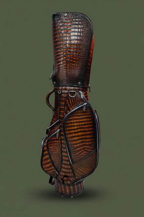 Load image into Gallery viewer, Cognac Reale Nile Crocodile Leather Golf Bag