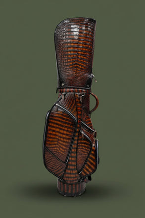 Load image into Gallery viewer, Cognac Reale Nile Crocodile Leather Golf Bag