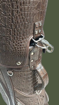 Load image into Gallery viewer, Cioccolato Reale Nile Crocodile Leather Golf Bag