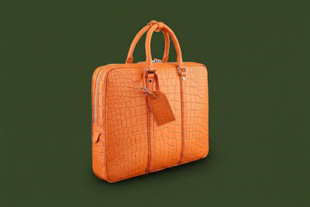 Load image into Gallery viewer, Ambra Toscana Crocodile Leather Briefcase