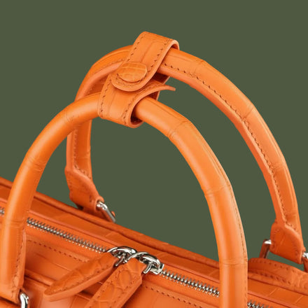 Load image into Gallery viewer, Ambra Toscana Nile Crocodile Leather Briefcase