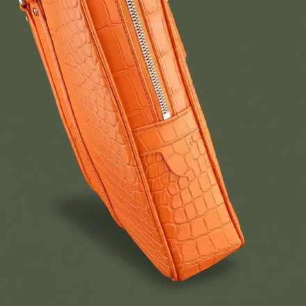 Load image into Gallery viewer, Ambra Toscana Nile Crocodile Leather Briefcase