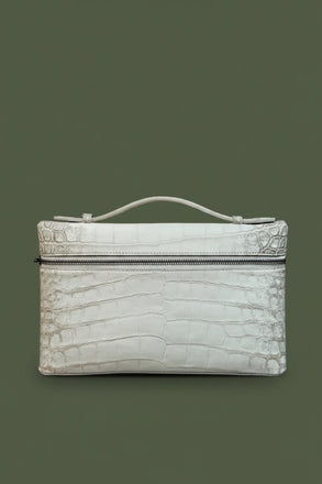 Load image into Gallery viewer, Himalayan Pearl Nile Crocodile Leather Clutch