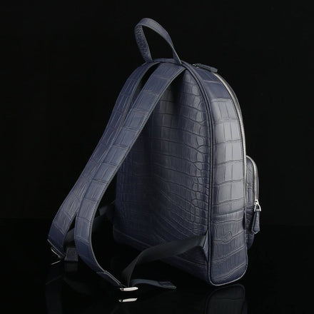 Load image into Gallery viewer, Blu Imperiale Croco Leather Executive Backpack
