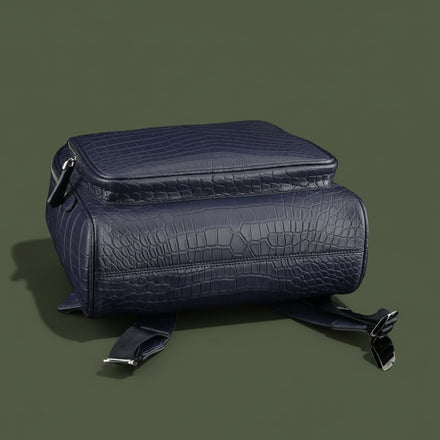 Load image into Gallery viewer, Blu Imperiale Nile Crocodile Leather Backpack