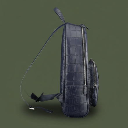 Load image into Gallery viewer, Blu Imperiale Nile Crocodile Leather Backpack