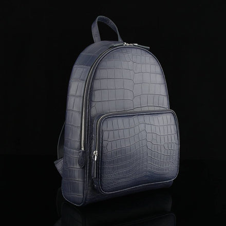 Load image into Gallery viewer, Blu Imperiale Croco Leather Executive Backpack