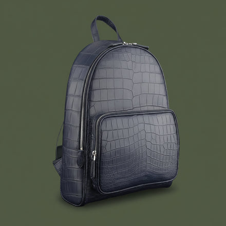 Load image into Gallery viewer, Blu Imperiale Nile Crocodile Leather Backpack