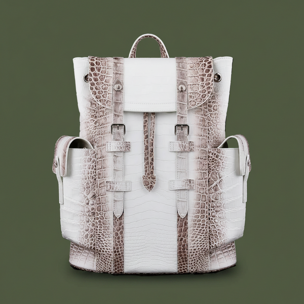 Himalayan Pearl Nile Crocodile Leather Backpack