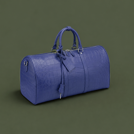 Load image into Gallery viewer, Lavanda Imperiale Nile Crocodile Leather Travel Bag
