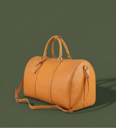 Load image into Gallery viewer, Cognac Imperiale Nile Crocodile Leather Travel Bag
