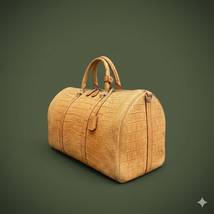 Load image into Gallery viewer, Ambra Dorata Nile Crocodile Leather Travel Bag
