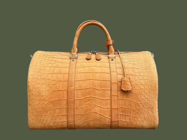 Handcrafted Crocodile Leather Travel Bag