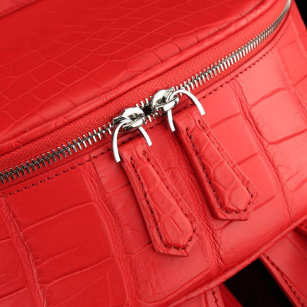 Load image into Gallery viewer, Rosso Imperiale Croco Leather Executive Backpack
