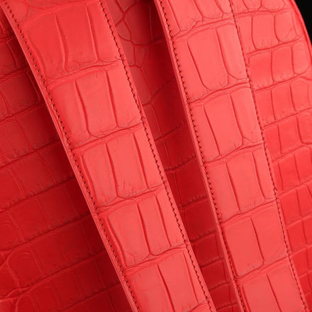 Load image into Gallery viewer, Rosso Imperiale Croco Leather Executive Backpack
