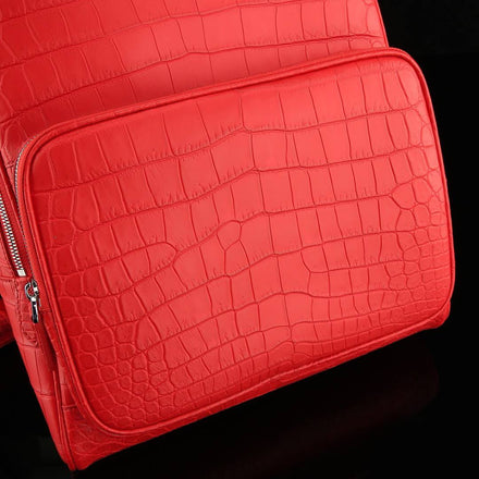 Load image into Gallery viewer, Rosso Imperiale Croco Leather Executive Backpack
