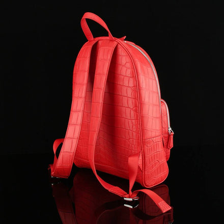 Load image into Gallery viewer, Rosso Imperiale Croco Leather Executive Backpack
