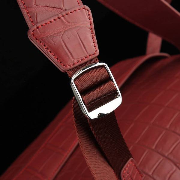 Bordeaux Imperiale Croco Leather Executive Backpack