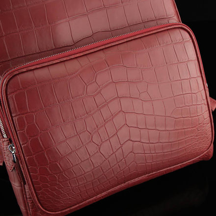 Load image into Gallery viewer, Bordeaux Imperiale Croco Leather Executive Backpack

