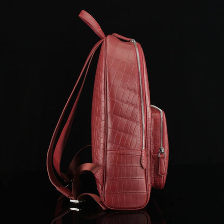 Load image into Gallery viewer, Bordeaux Imperiale Croco Leather Executive Backpack
