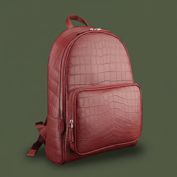 Bordeaux Imperiale Crocodile Nile Leather Backpack