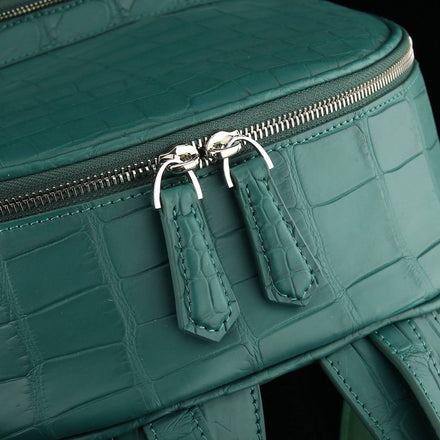 Load image into Gallery viewer, Verde Imperiale Croco Leather Executive Backpack
