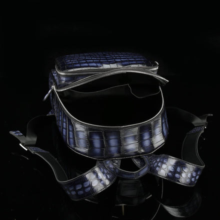 Load image into Gallery viewer, Zaffiro Imperiale Croco Leather Executive Backpack
