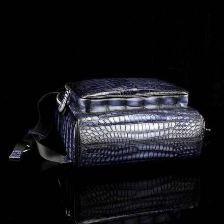 Load image into Gallery viewer, Zaffiro Imperiale Croco Leather Executive Backpack
